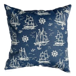 Funda Cojin Decorativo Diseno Barcos Azul 50x50