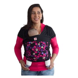 Fular Semieslasticado Negro Con Bolsillo Lunares Fucsia
