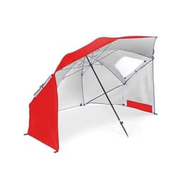 Sombrilla, Quitasol y Paraviento Impermeable con Proteccion UV para Playa o Camping Rojo