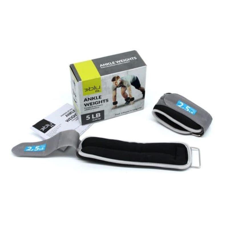 BLU FIT PESO TOBILLO MUNECA NEOPREN 5 LIBRAS (PAR) Gris
