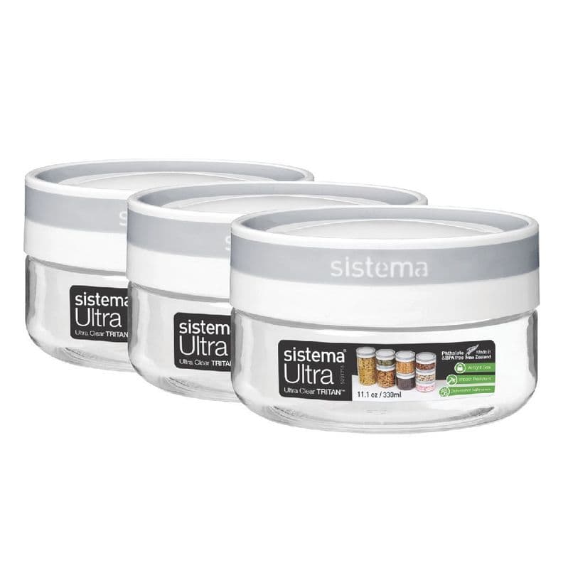 Set de 3 Contenedores ULTRA redondo 300 ml. Sistema