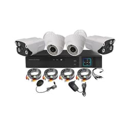 Kit 4 Camaras de Seguridad Mixto HD 1MP - M45L Blanco