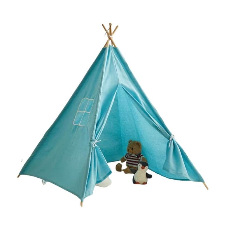 Carpa Tipi Ninos Infantil 160 Cm Celeste Juguete Decoracion