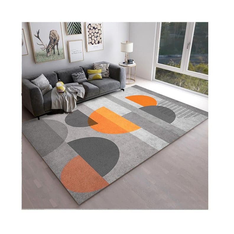 Alfombra Living 120X160 Cm. Palermo Tapete 3D Sala Estar Negro