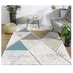 Alfombra Living 120X160 Cm. Niza Tapete 3D Sala Estar Negro