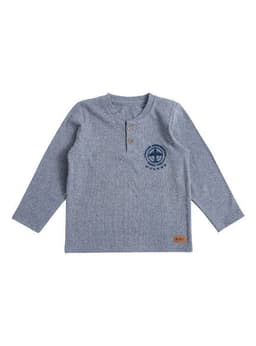 Polera Manga Larga Afranelada Bebe Nino Avion Azul 9