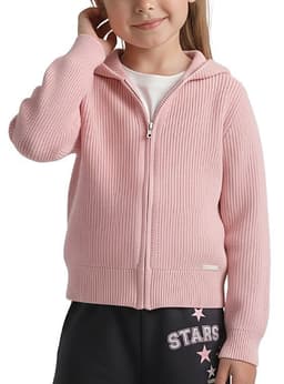 Chaleco Nina Liso con Gorro Rosado 14 anos