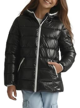 Parka Engomada Nina Negro 4 anos