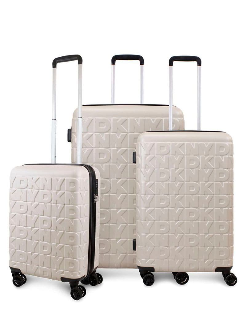 Set 3 Maletas Donna Karan Meghan Cabina Mediana Grande beige L