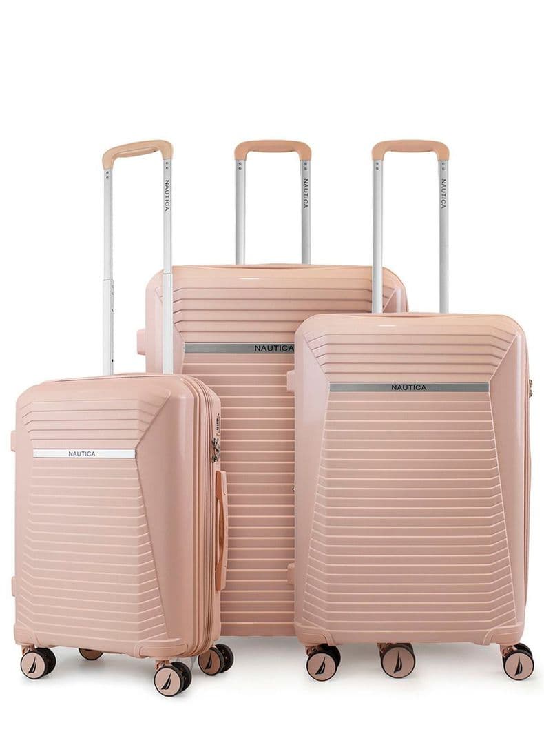 Set 3 Maletas Nautica Niza S+M+L Cabina 10k Mediana 20k y Grande 23k rosa Rosado