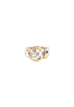 Cinturon de mujer Carven Paris Margot blanco