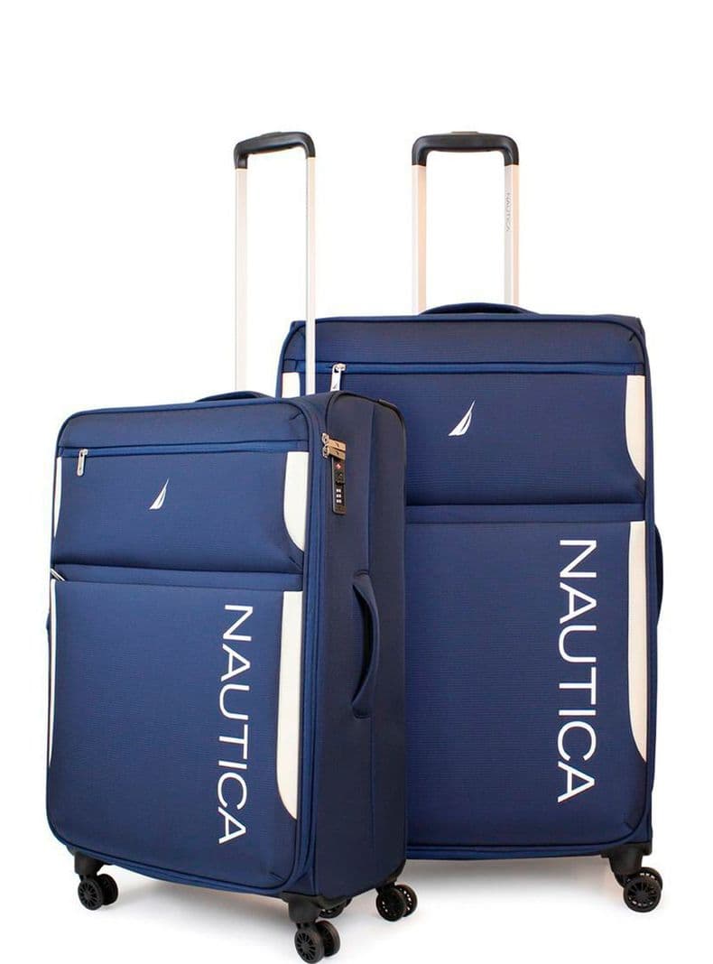 Pack 2 maletas blandas de tela M+L Nautica Marbella 20k y 23k azul