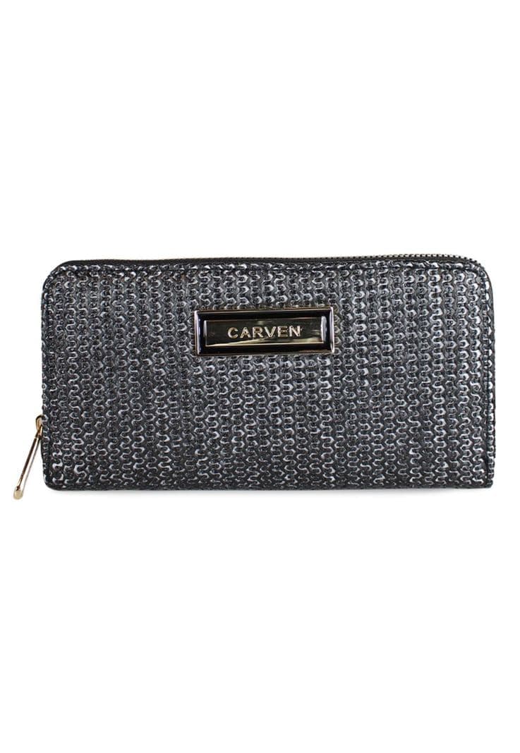 Billetera mujer Lidia negra Carven Paris Negro