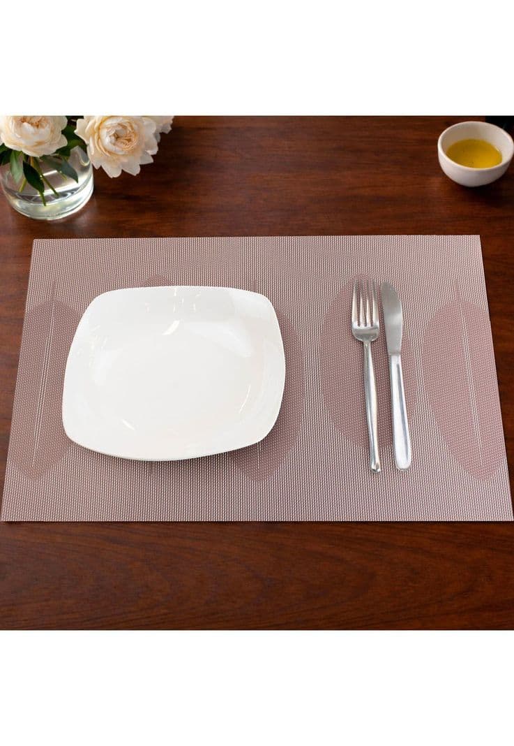 Individual de mesa Nautica Home 45x30cm reversible hojas rosa Rosado S