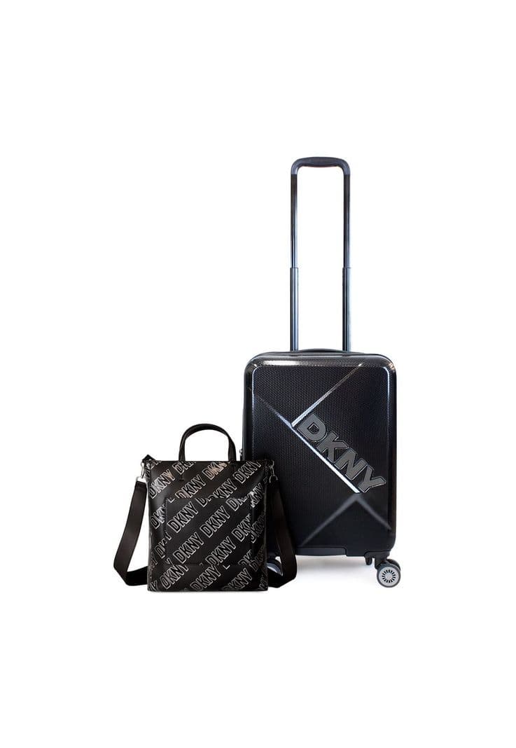 Pack Maleta cabina Donna Karan Woman 10kg negra + Bolso Tote Tilly DKNY Negro S