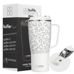 Vaso Termico Mug Buffer 1Lt Acero Inox Frio Calor Blanco