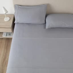 Sabanas 2 Plazas Hotel Casatua Ultra Suave + Fundas Gris