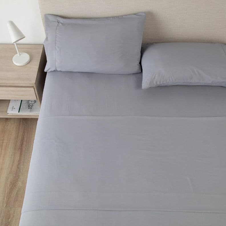 Sabanas 2 Plazas Hotel Casatua Ultra Suave + Fundas Gris