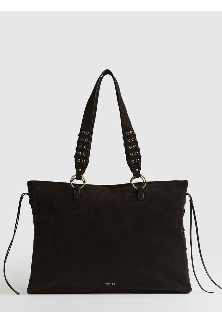 Bolso Notebook Fake Suede Cafe
