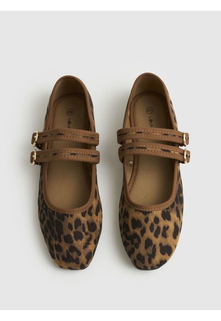 Zapato Ballerina Animal Print Cafe 38