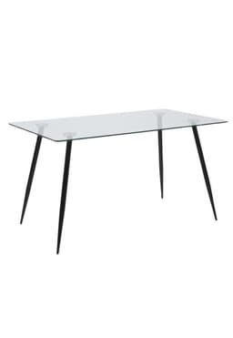 Mesa Eames Vidrio Rectangular 130x80cm Negro