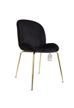 Pack de 2 Sillas Berta Velvet Base Dorada Negro