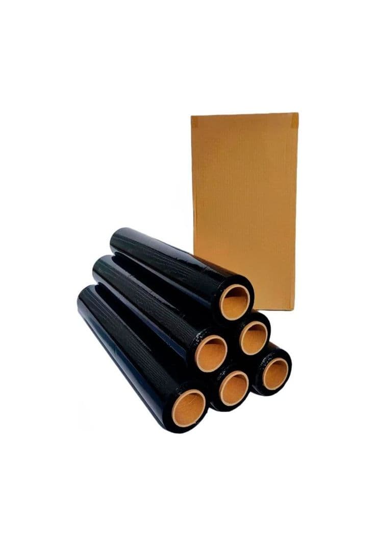Alusa Film Stretch Embalaje Negro 6 Rollos / 300 Metros