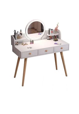 Tocador con 3 cajones y espejo 100cm Chic Home Blanco