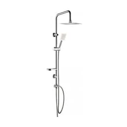 Moderna Columna De Ducha Tina Cuadrada con llave de paso Plata