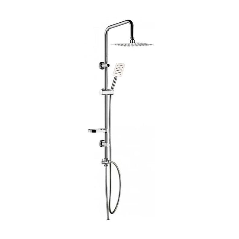 Moderna Columna De Ducha Tina Cuadrada con llave de paso Plata