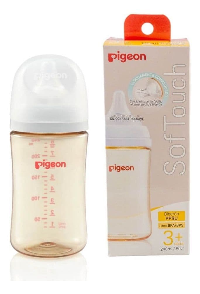 Mamadera PPSU Softouch Pigeon 240ml Blanco
