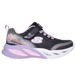 Zapatillas Nina Cosmic Glow Rainbow Beam Negro Skechers CL 33