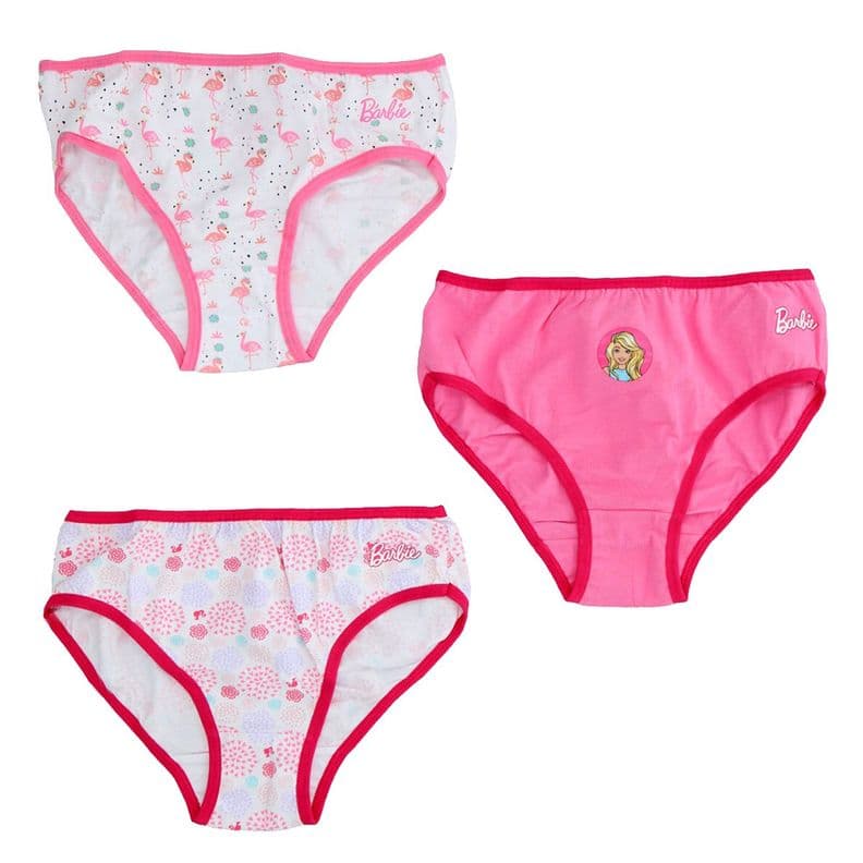 3 Pack Calzones Barbie Blanco 8