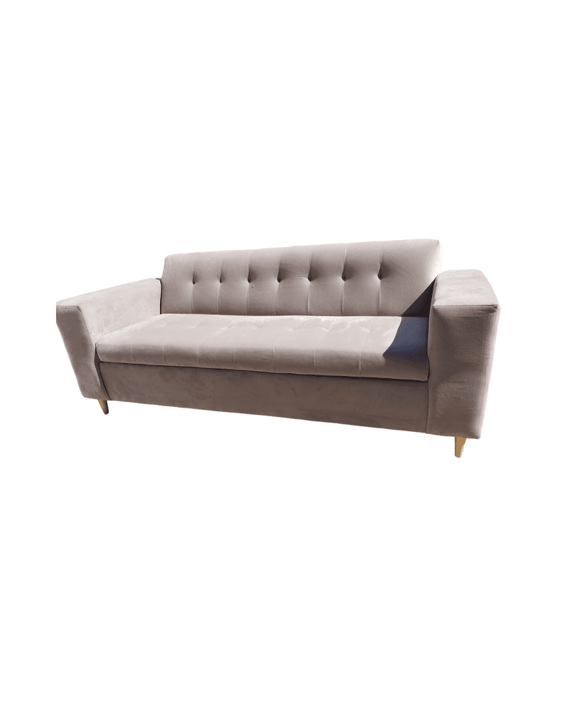 SOFA DOS CUERPOS BEIGE FELPA