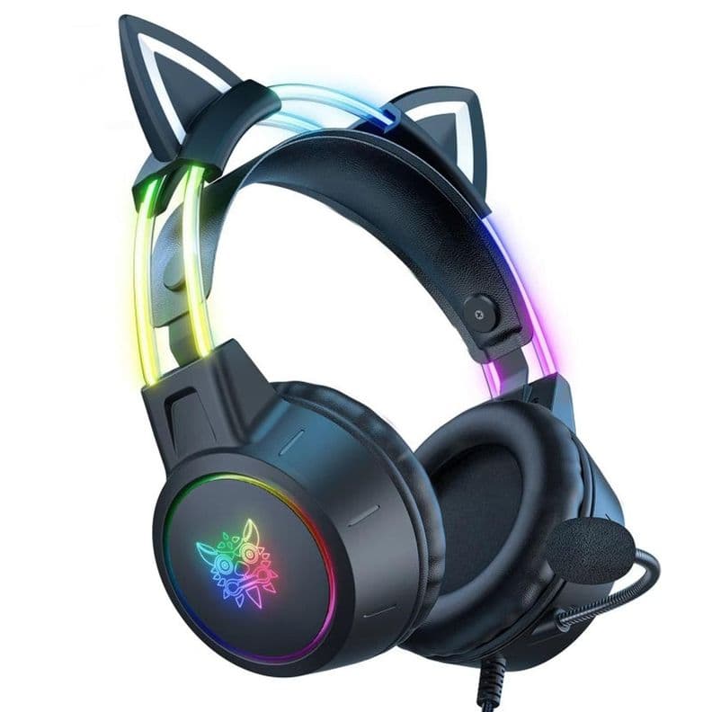 Audifonos Perifericos Gamer Onikuma X15 Pro Cat Ear Edition Negro