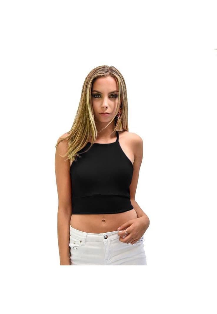 Peto Perena Negro Lycra Halter Lazo Espalda Maria Paskaro M