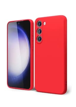 Carcasa Para Samsung S23 Plus Silicon Slim Full Protection Rojo