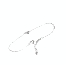 Pulsera Plata 925 Cad Corazon Plateado