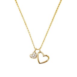 Collar Plata 925 Corazon Dob Lisbri Dorado