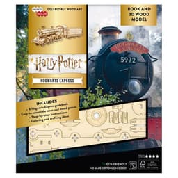 Harry Potter Hogwarts Express Libro y Modelo Armable Madera Blanco