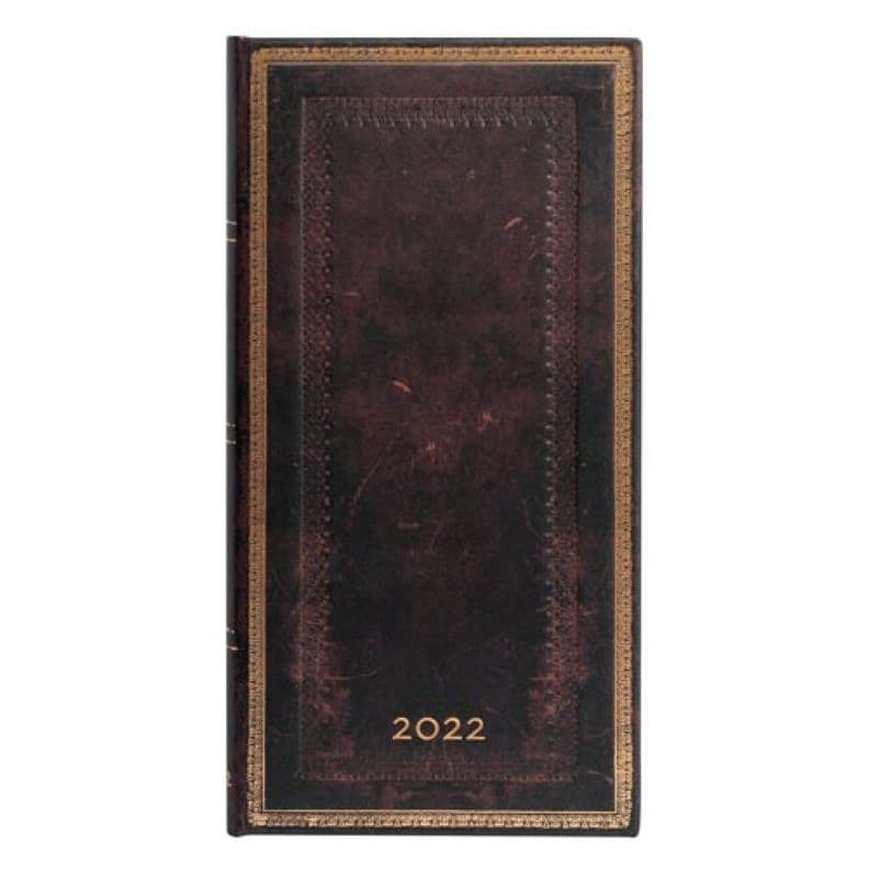Agenda 2022 Black Moroccan Slim Tapa Dura Semana A La Vista Blanco