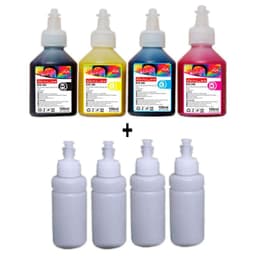 Pack 4 Tintas + 4 Botellas vacias para Canon Pixma G2160