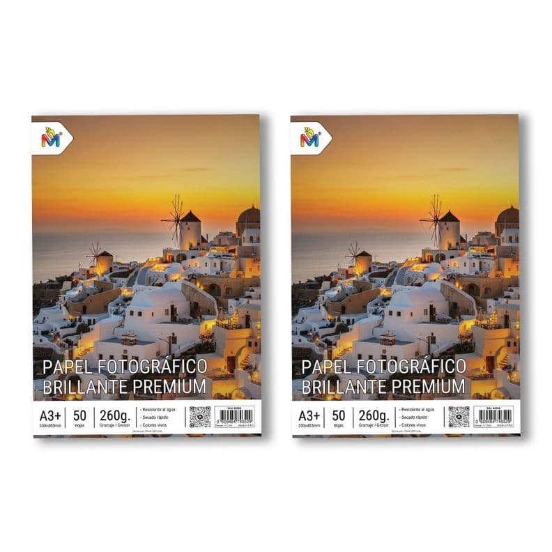 Pack 2 Papel Foto Brillante A3+ - 100 Hojas 5760 Dpi Luxury
