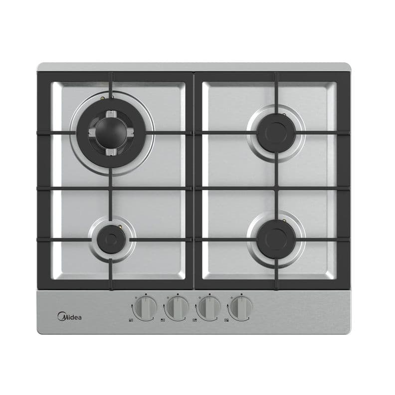 Encimera a Gas 4 Quemadores Gris 60 cm Midea