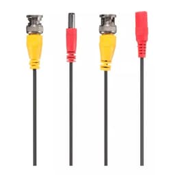 X4 Cable Camaras Seguridad Cctv Video Y Poder Bnc 15 Mts