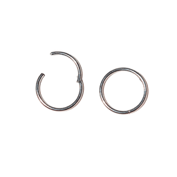 Argollas Clicker 8mm 20g Acero Quirurgico Plateadas Ligeras Plateado