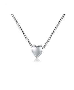 Collar con dije Tierno corazon en Plata fina ley S925