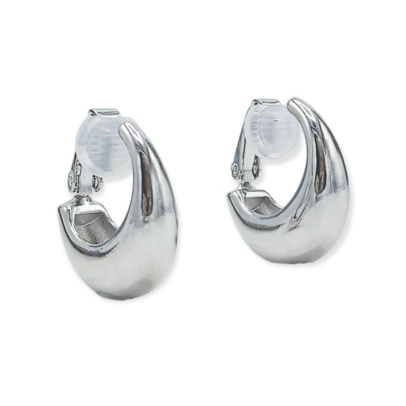 Aros Sin Perforacion Argollas Chunky small Banadas En Plata