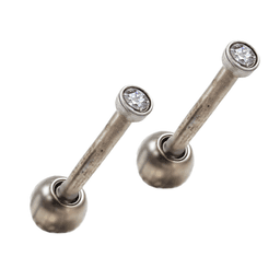 Aros punto de luz chicos bebe titanio ASTM F136 G23 Plateados