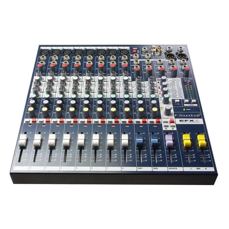 Consola analoga 8 canales con efectos Soundcraft EFX8 Azul